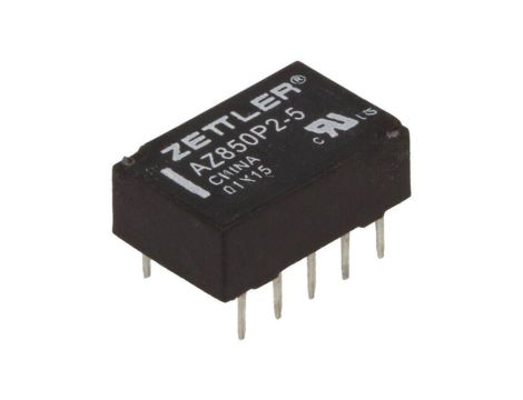 Przekaźnik elektromagnetyczny, DPDT, Ucewki: 5VDC, Iwyj: 1A, na PCB AZ850P2-5
