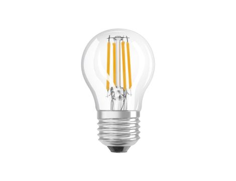 Żarówka LED OSRAM P45 Kulka E27 3.4W zamiennik 40W 470lm 2700K Ciepła CRI90 300 Filament Ściemnialna Klasa D 4 Lata Gwarancji