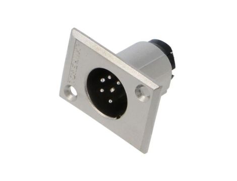 Złącze XLR, męskie, gniazdo, PIN: 6, proste, napięcie znamionowe: 133V, prąd znamionowy: 7,5A AC6AMP