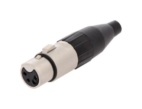Złącze XLR, żeńskie, wtyk, PIN: 4, proste, napięcie znamionowe: 133V, prąd znamionowy: 10A AC4F