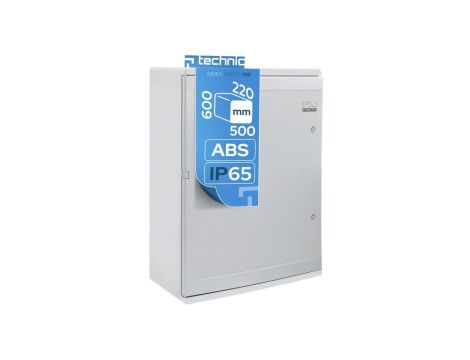 Obudowa ABS standardowa pusta 500x600x220 z ocynkowaną płytą montażową szara IP65 EDO777011 EDO