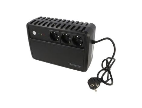 Zasilacz UPS, z listwą, 480W, 800VA, 220V, Schuko x3, 175x255x93mm EG-UPS-3SDT800-01