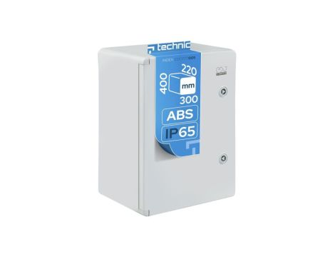 Obudowa ABS standardowa pusta 300x400x220 z ocynkowaną płytą montażową szara IP65 EDO777005 EDO