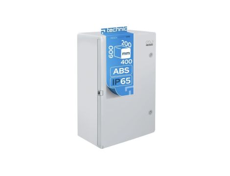 Obudowa ABS standardowa pusta 400x600x200 z ocynkowaną płytą montażową szara IP65 EDO777010 EDO