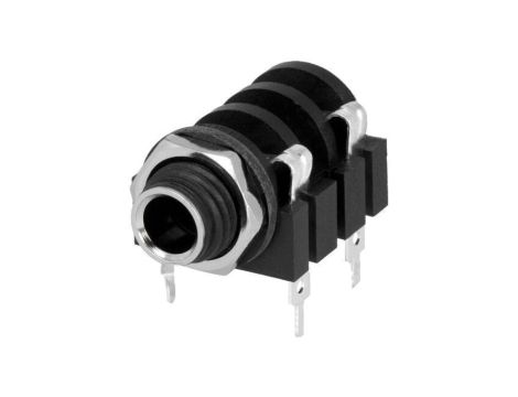 Złącze Jack 6,3mm, żeńskie, gniazdo, kątowe 90, mono ACJM-MC