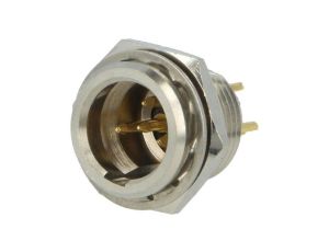 Złącze XLR mini, męskie, gniazdo, PIN: 4, proste, prąd znamionowy: 5A AG4MCC