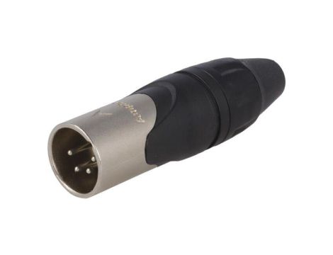 Złącze XLR, męskie, wtyk, PIN: 4, proste, napięcie znamionowe: 133V, prąd znamionowy: 10A AX4M