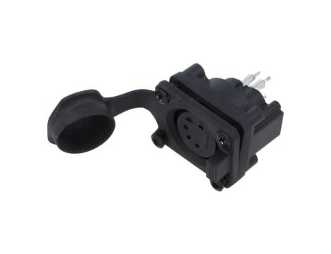 Złącze XLR, żeńskie, gniazdo, PIN: 5, proste, napięcie znamionowe: 133V, prąd znamionowy: 7,5A AXS5FPV