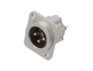 Złącze XLR, męskie, gniazdo, PIN: 3, proste, napięcie znamionowe: 133V, prąd znamionowy: 15A AX3MDV-M3