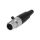 Złącze XLR mini, żeńskie, wtyk, PIN: 3, proste, prąd znamionowy: 5A AG3F