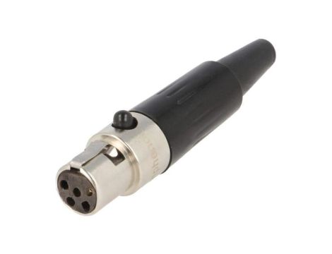 Złącze XLR mini, żeńskie, wtyk, PIN: 5, proste, prąd znamionowy: 4A AG5F