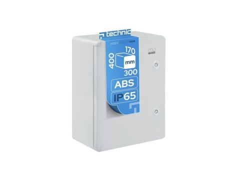 Obudowa ABS standardowa pusta 300x400x170 z ocynkowaną płytą montażową szara IP65 EDO777004 EDO