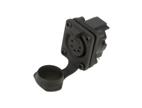 Złącze XLR, żeńskie, gniazdo, PIN: 5, kątowe, napięcie znamionowe: 133V, prąd znamionowy: 7,5A AXS5FP2H