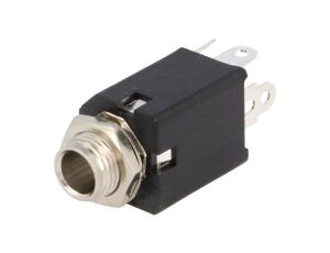 Złącze Jack 6,3mm, żeńskie, gniazdo, proste, stereo ACJS-MVS-5
