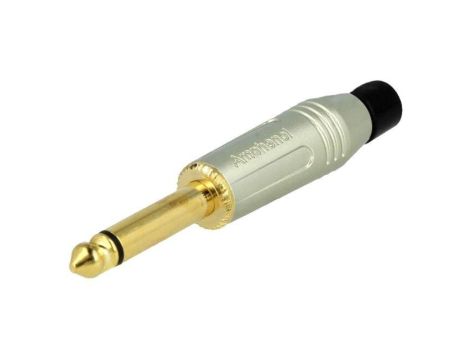 Złącze Jack 6,3mm, męskie, wtyk, proste, mono ACPM-GN-AU