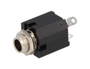 Złącze Jack 6,3mm, żeńskie, gniazdo, proste, mono ACJM-MVS-2