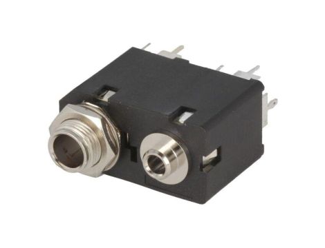 Złącze Jack 3,5mm + Jack 6,3mm, żeńskie, gniazdo, proste, mono,podwójne ACJM-MVD985-2S
