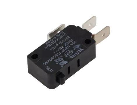 Mikroprzełącznik SNAP ACTION, z konfiguracją styków SPDT, siła przełączania 0,98N, 16A/250VAC, IP40, V15H16-CZ100-K