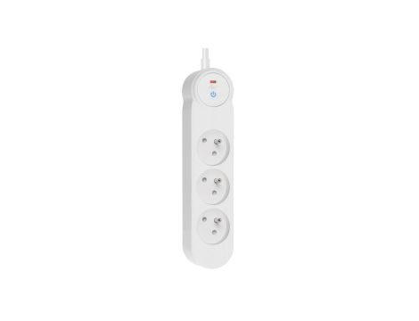 Przedłużacz ART z wyłącznikiem-3 gniazda-biały-1,5m-16A-3x1,5mm2