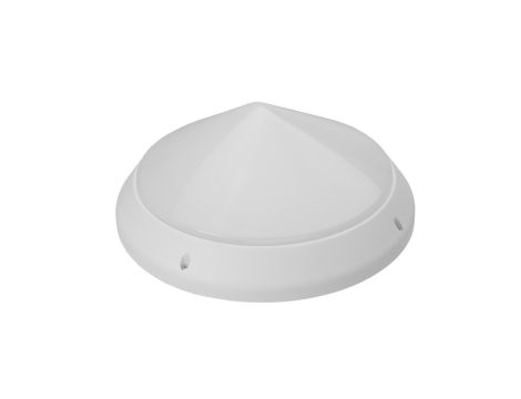 Oprawa QUBO, plafoniera E27, 60W, biała-polipropylen, klosz matowy-poliwęglan, IP44, IK10 A21400-MP
