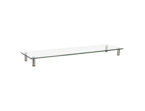 Podstawa pod monitor, 20kg, plastik,stalowy,szkło, 1000x260x93mm MS-TABLE-GL-01