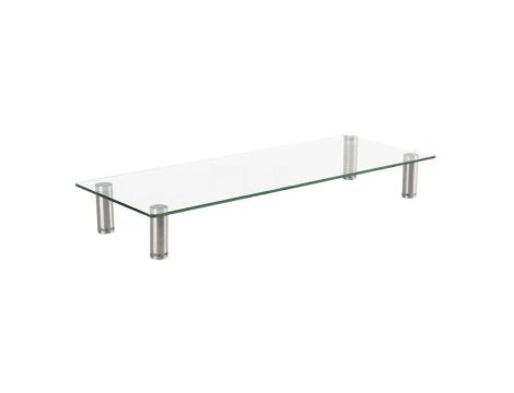 Podstawa pod monitor, 20kg, plastik,stalowy,szkło, 580x210x90mm MS-TABLE-GM-01
