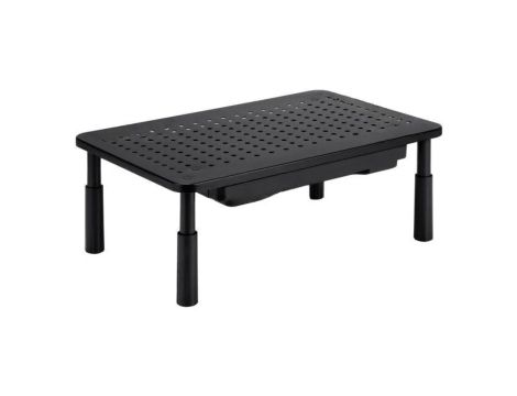 Podstawa pod monitor, 20kg, czarny, plastik,stalowy, 370x235x140mm MS-TABLE-D-01