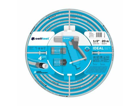 CELLFAST WĄŻ OGRODNICZY  IDEAL 1/2" 20m+KOŃCÓWKI