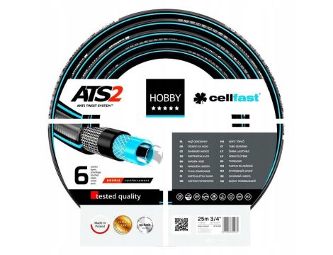 CELLFAST WĄŻ OGRODNICZY HOBBY ATS 1/2" 25mb - 2