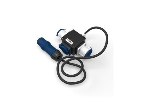 Przedłużacz siłowy CEE 3P/16A - 2x CEE 3P/16A + 2P+Z/230V 20P3196