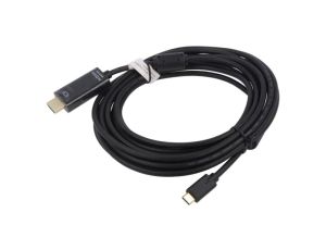 Adapter HDMI 2.0 HDMI wtyk USB C wtyk niklowany 5m czarny AK-300330-050-S