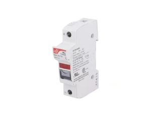 Gniazdo 10,3x38mm na szynę DIN 32A Bieguny: 1 24VDC szary 485114