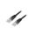 Patch cord U/UTP, Cat 5e, RJ45 wtyk z obu stron, linka, CCA, PVC PP12-0.25M/BK