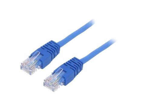 Patch cord U/UTP, Cat 5e, RJ45 wtyk z obu stron, linka, CCA, 2m PP12-2M/B