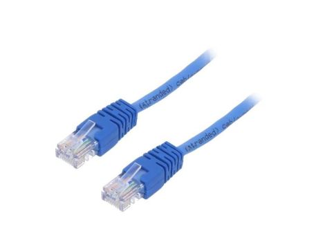Patch cord U/UTP, Cat 5e, RJ45 wtyk z obu stron, linka, CCA, 1m PP12-1M/B