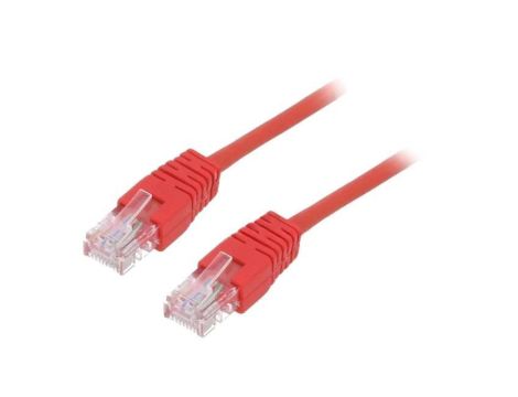 Patch cord U/UTP, Cat 5e, RJ45 wtyk z obu stron, linka, CCA, 1m PP12-1M/R