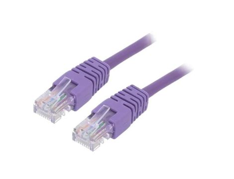 Patch cord U/UTP, Cat 5e, RJ45 wtyk z obu stron, linka, CCA, PVC PP12-0.25M/V