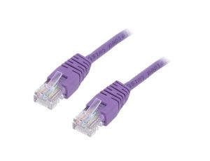 Patch cord U/UTP, Cat 5e, RJ45 wtyk z obu stron, linka, CCA, 1m PP12-1M/V