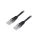 Patch cord U/UTP, Cat 5e, RJ45 wtyk z obu stron, linka, CCA, 5m PP12-5M/BK
