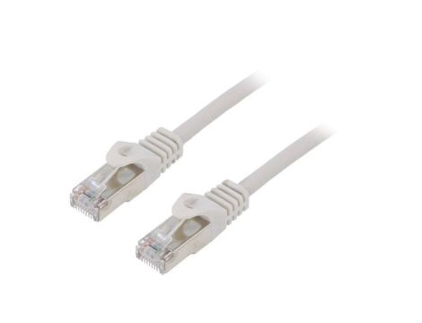 Patch cord F/UTP, Cat 6, RJ45 wtyk z obu stron, linka, CCA, 0,25m, PVC, szary PP6-0.25M
