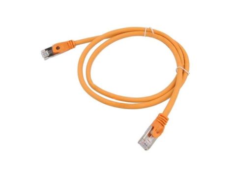 Patch cord S/FTP, Cat 6a, RJ45 wtyk z obu stron, linka, Cu, 1m PP6A-LSZHCU-O-1M