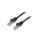 Patch cord F/UTP, Cat 6, RJ45 wtyk z obu stron, linka, CCA, 0,5m, PVC, czarny PP6-0.5M/BK