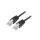 Patch cord F/UTP, Cat 5e, RJ45 wtyk z obu stron, linka, CCA, 1m PP22-1M/BK