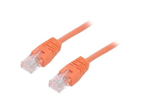 Patch cord U/UTP, Cat 5e, RJ45 wtyk z obu stron, linka, CCA, PVC PP12-0.25M/O