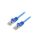 Patch cord F/UTP, Cat 6, RJ45 wtyk z obu stron, linka, CCA, 1m, PVC, niebieski PP6-1M/B