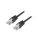 Patch cord F/UTP, Cat 5e, RJ45 wtyk z obu stron, linka, CCA, 0,5m PP22-0.5M/BK