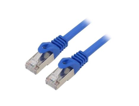 Patch cord S/FTP, Cat 6a, RJ45 wtyk z obu stron, linka, Cu, 2m PP6A-LSZHCU-B-2M