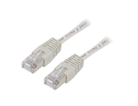 Patch cord F/UTP, Cat 5e, RJ45 wtyk z obu stron, linka, CCA, PVC PP22-0.25M