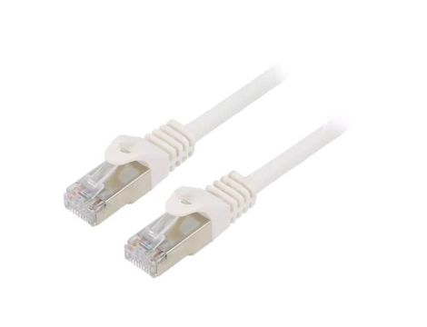 Patch cord F/UTP, Cat 6, wtyk RJ45 z obu stron, linka, CCA, 5m, PVC, biały PP6-5M/W