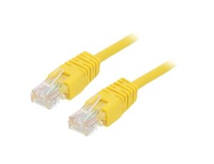Patch cord U/UTP, Cat 5e, RJ45 wtyk z obu stron, linka, CCA, 3m PP12-3M/Y